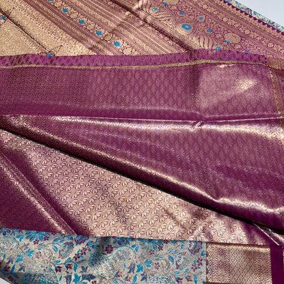 Kanchivaram Tissue Semi Silk Saree