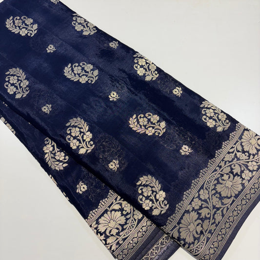 Banarasi Zari Crepe Saree