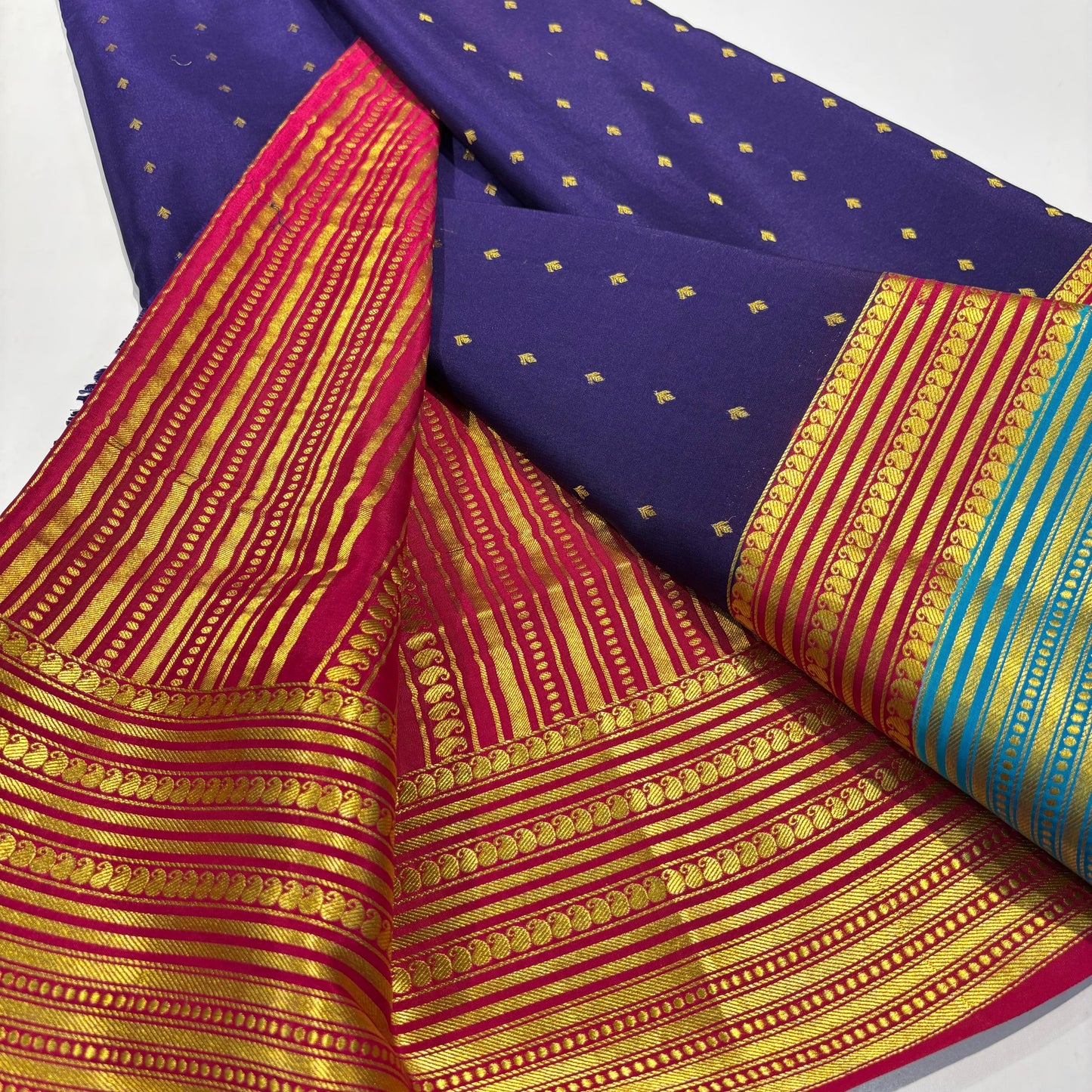 3D Pure Mysore Silk Saree