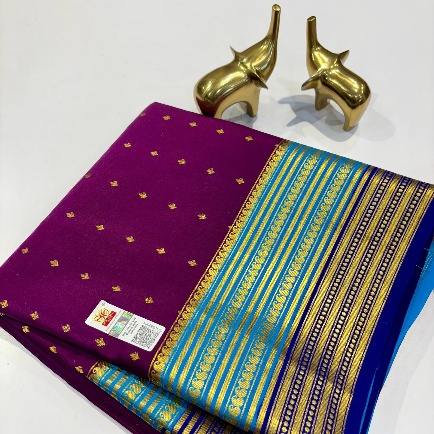 3D Pure Mysore Silk Saree