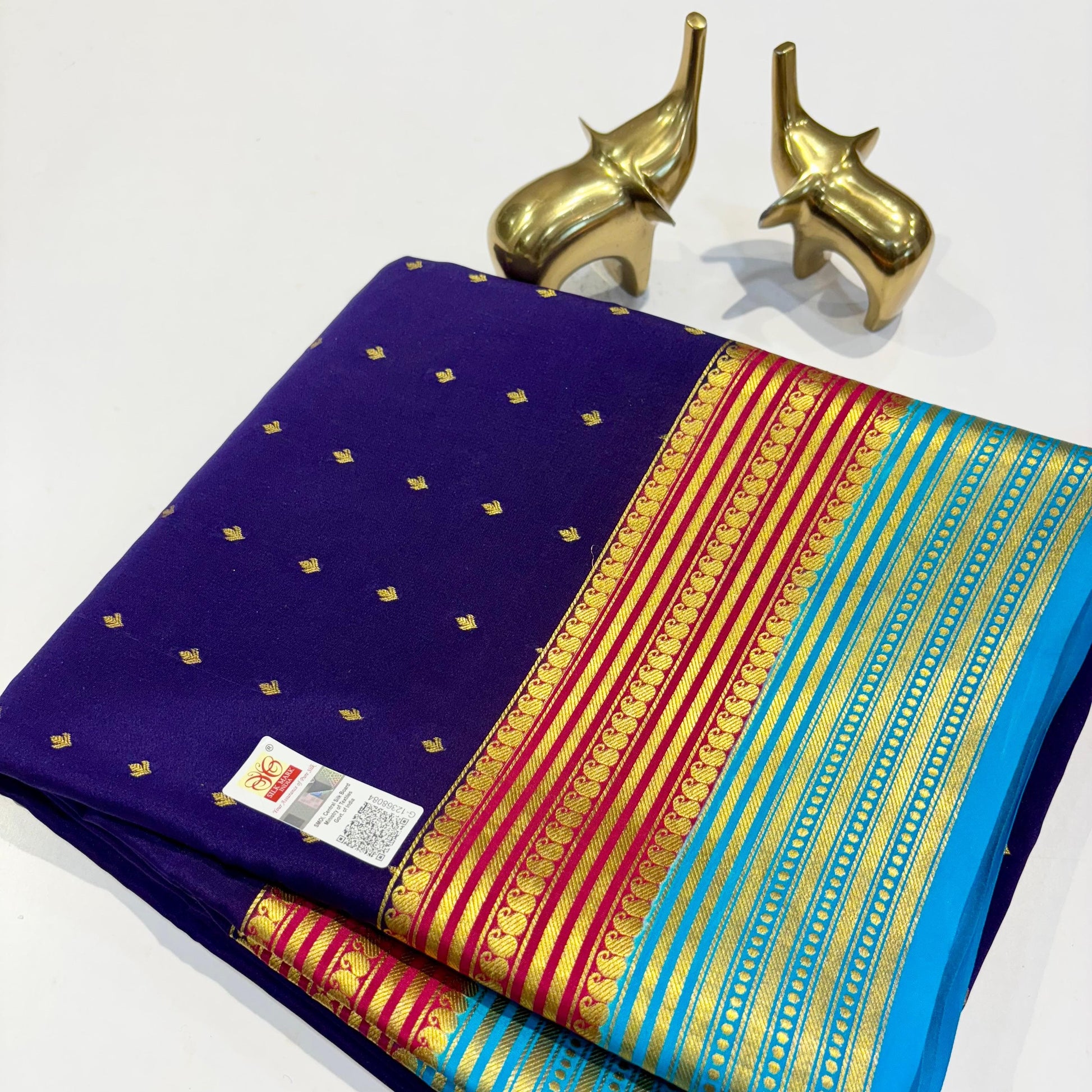 3D Pure Mysore Silk Saree