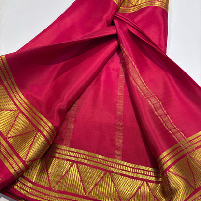 Pure Mysore Silk Saree | 120 grams | Half n Half