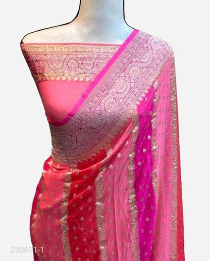 Pure Khaddi Georgette Saree