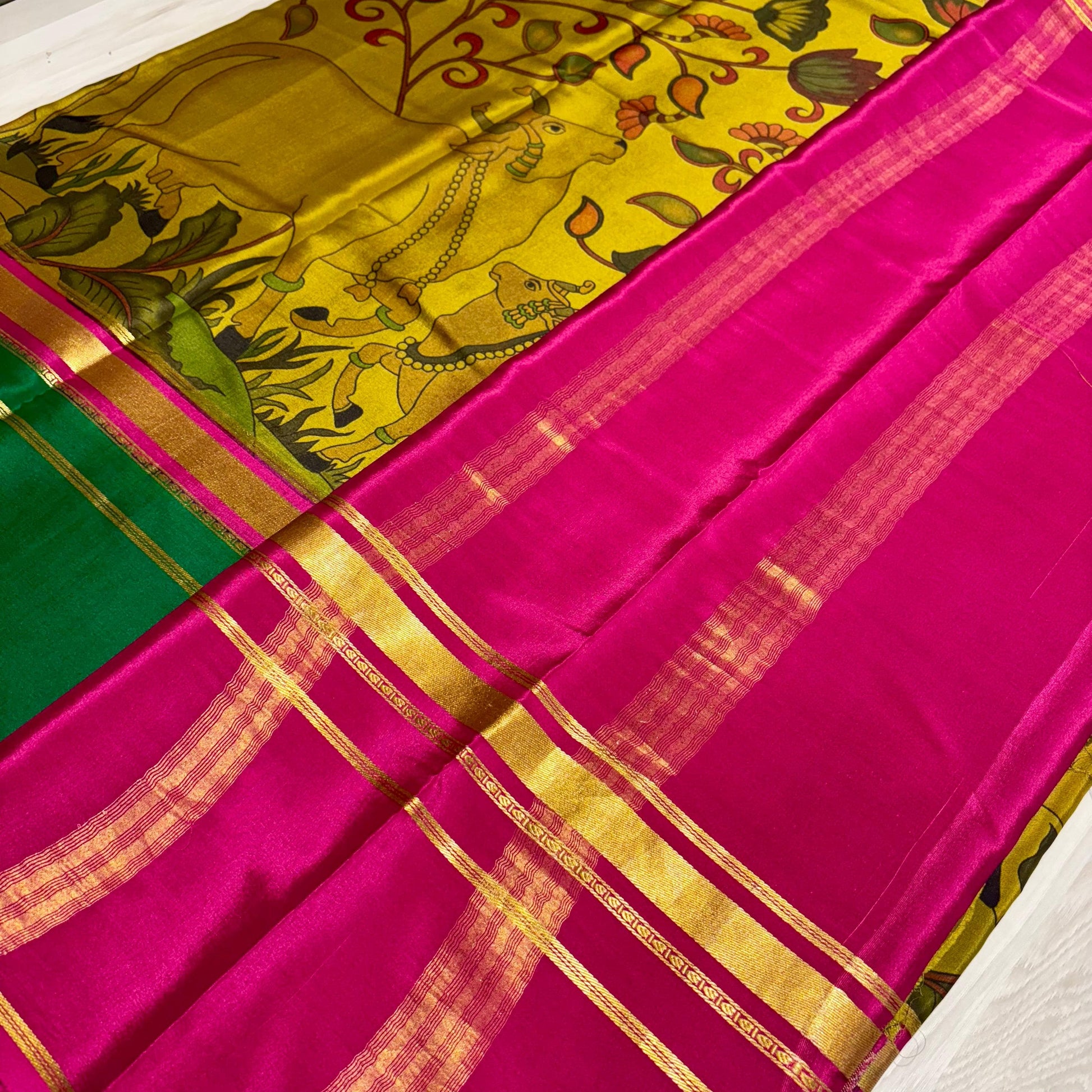 Printed Mysore Silk Saree