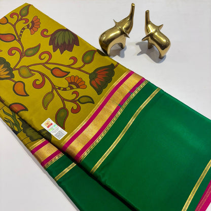 Printed Mysore Silk Saree