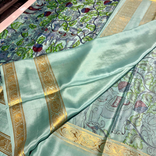 Printed Mysore Silk Saree