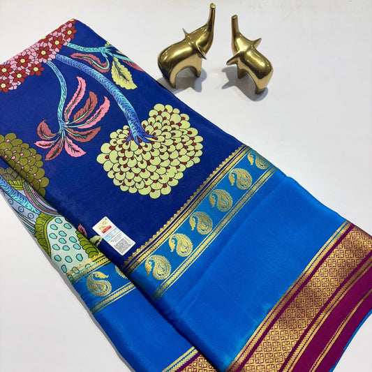 Printed Mysore Silk Saree