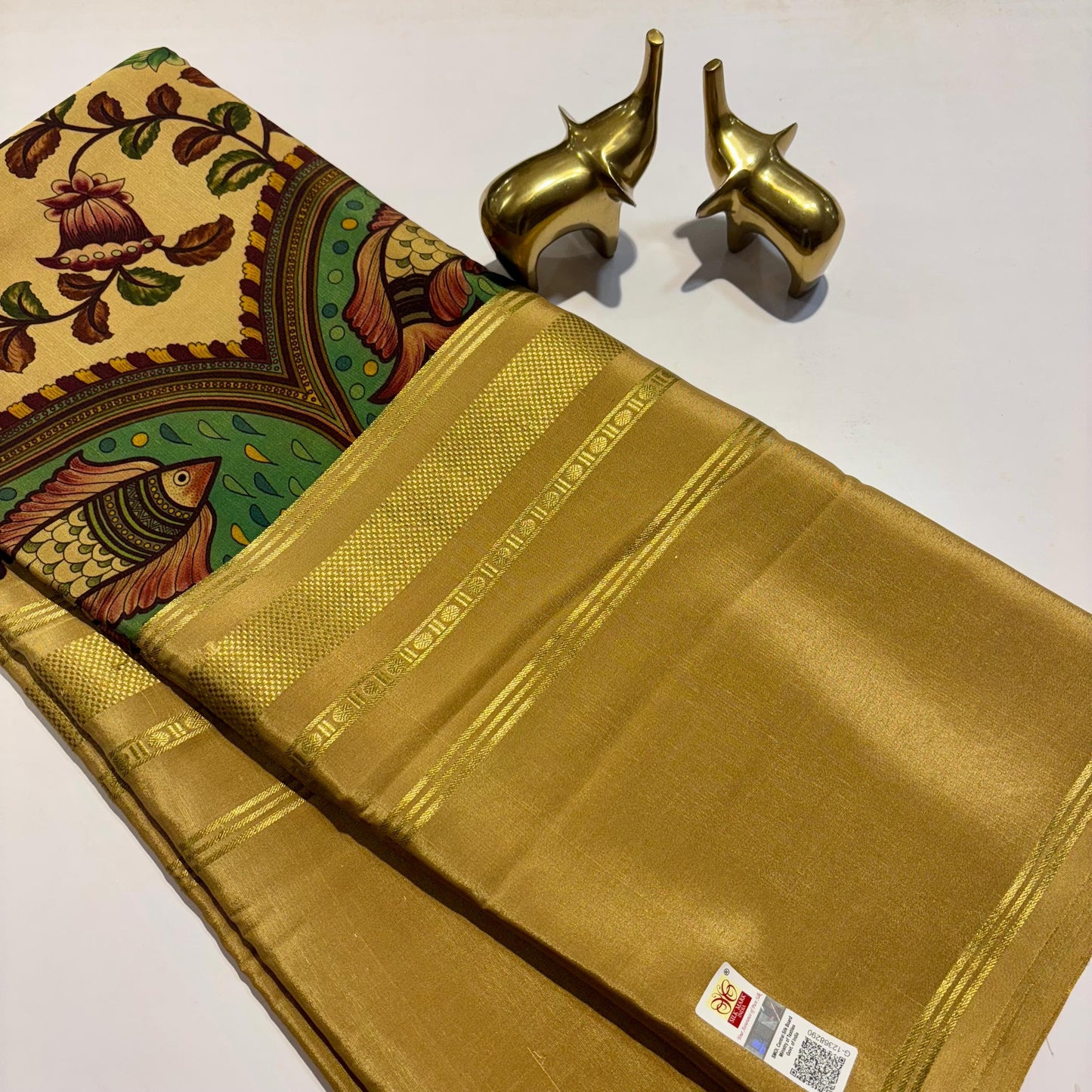 Printed Mysore Silk Saree