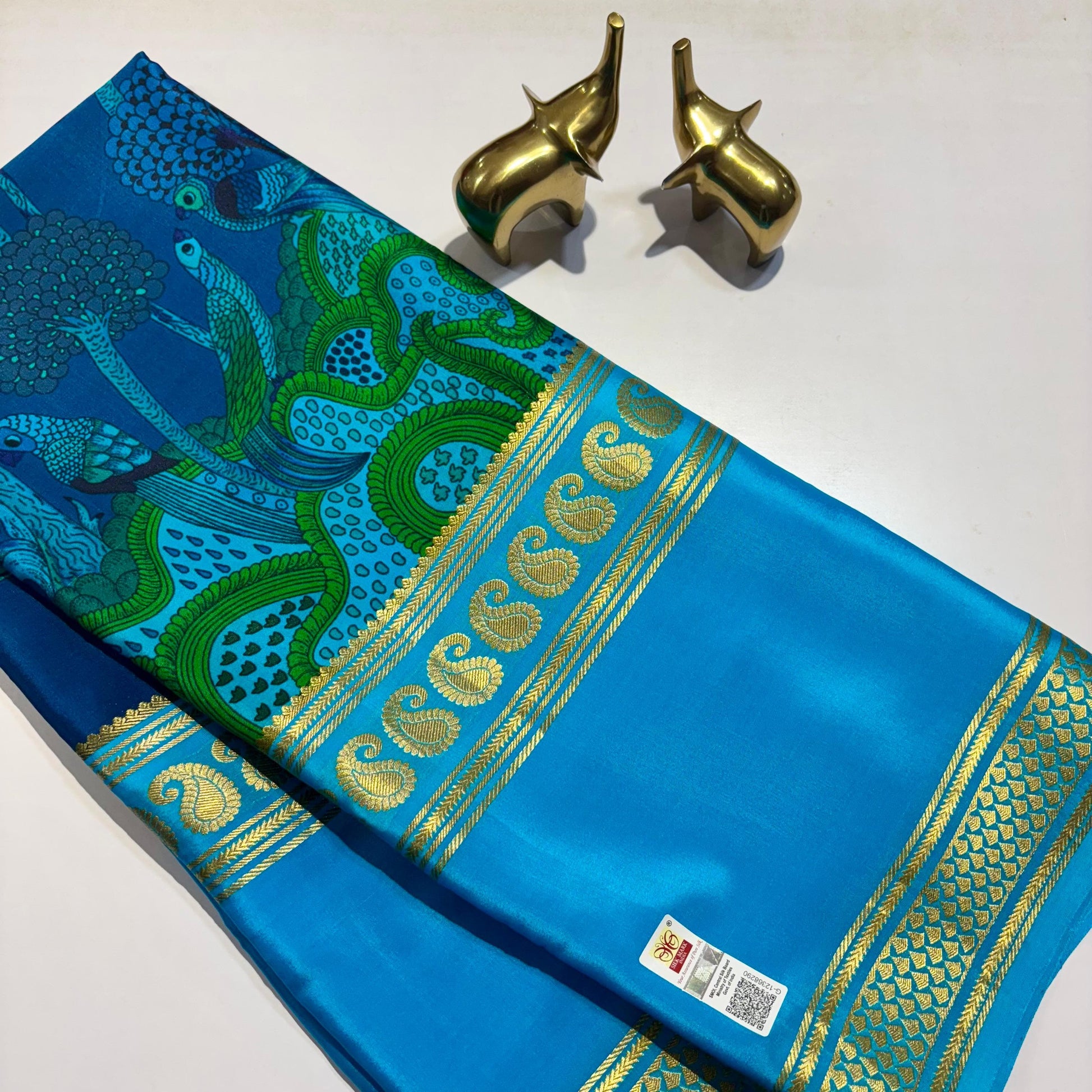 Printed Mysore Silk Saree