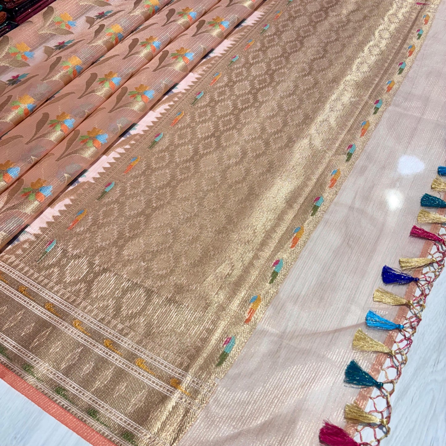 Banarasi Soft Tissue Organza Saree