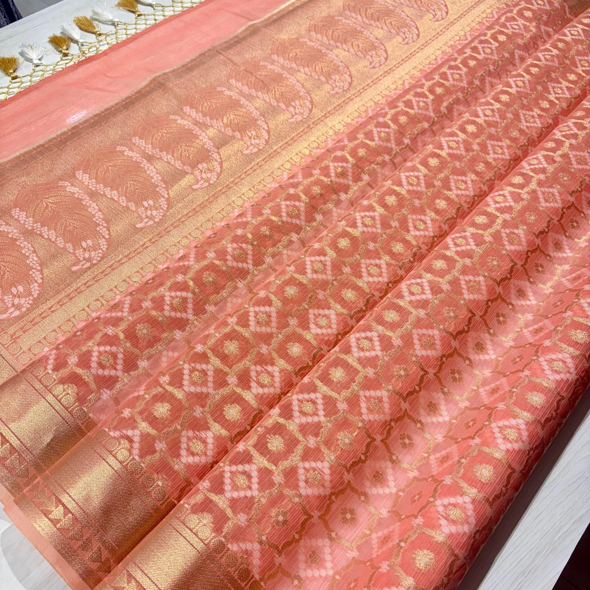 Banarasi Soft Tissue Organza Saree