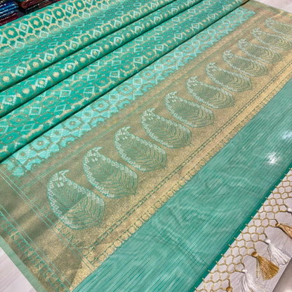 Banarasi Soft Tissue Organza Saree