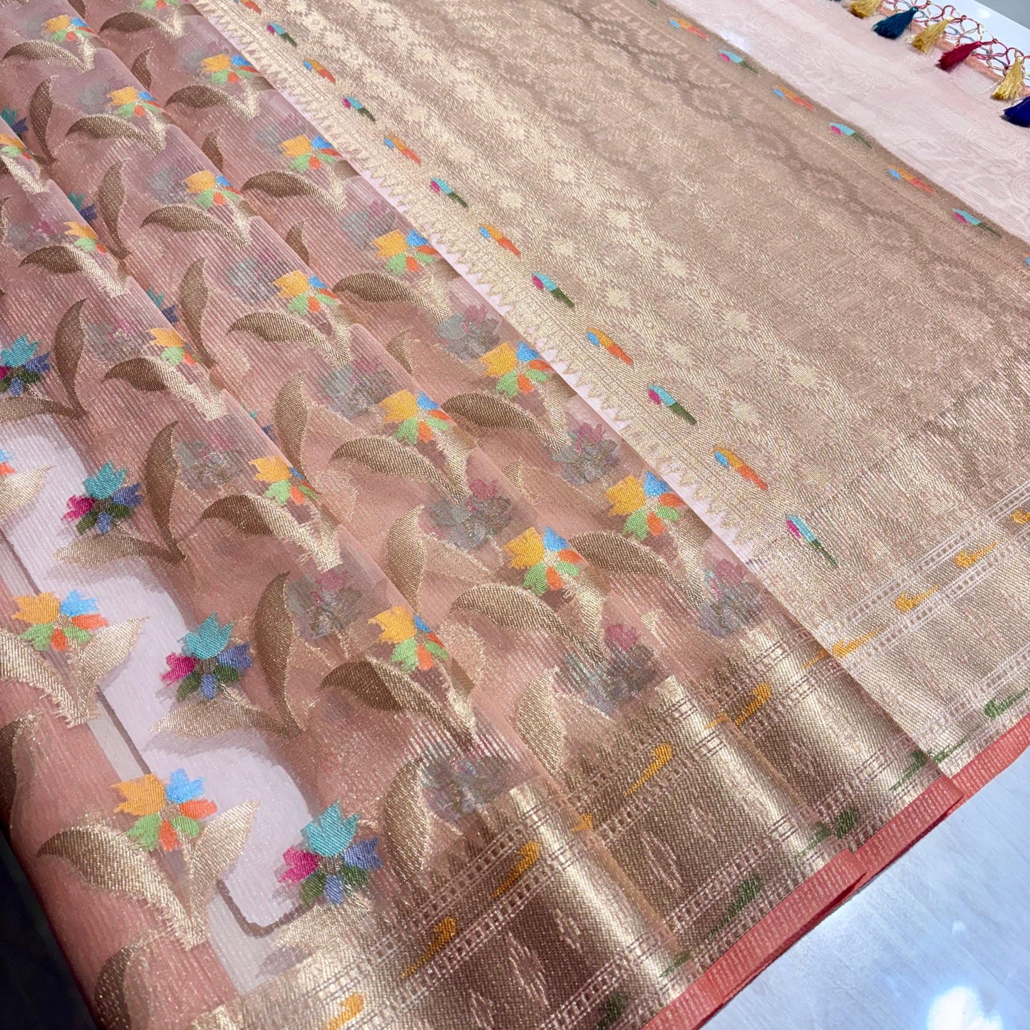 Banarasi Soft Tissue Organza Saree