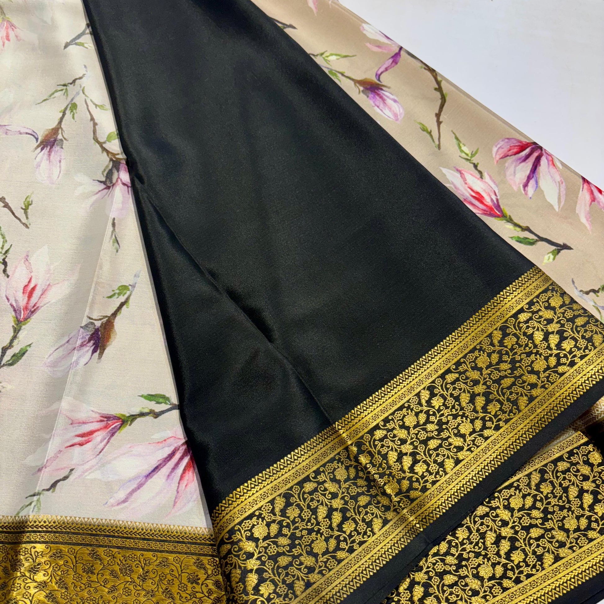 3D Mysore Silk Saree