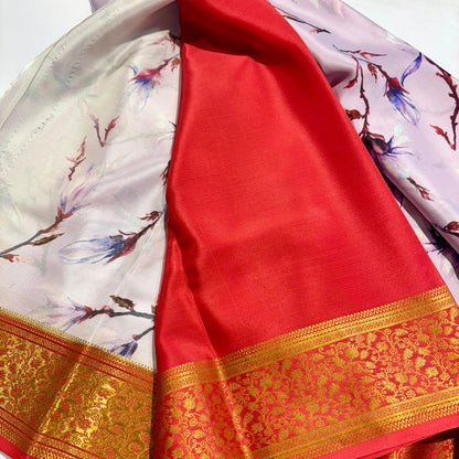 3D Mysore Silk Saree