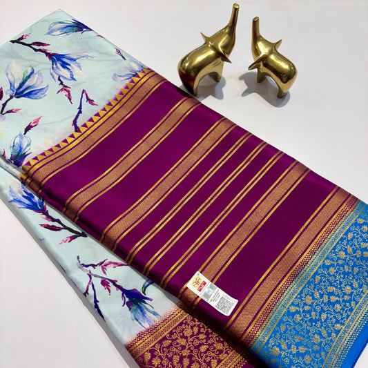 3D Mysore Silk Saree