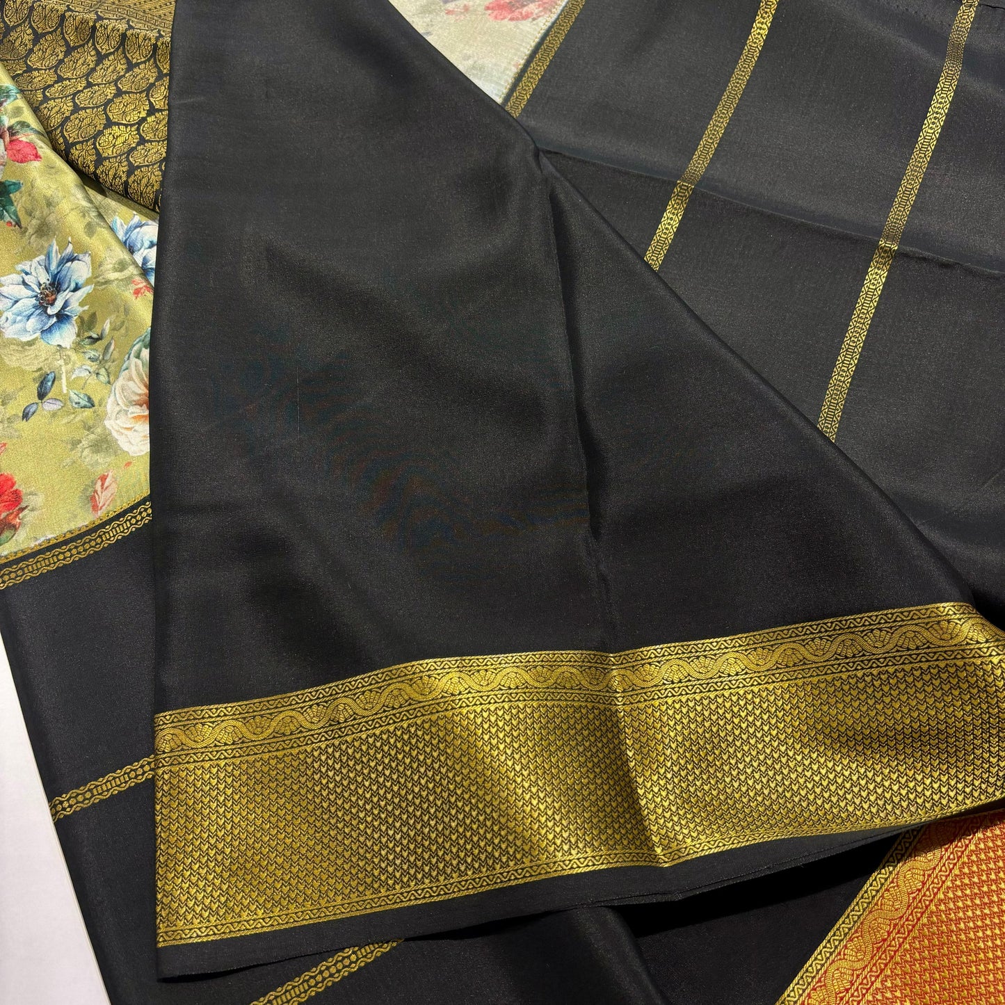 3D Mysore Silk Saree