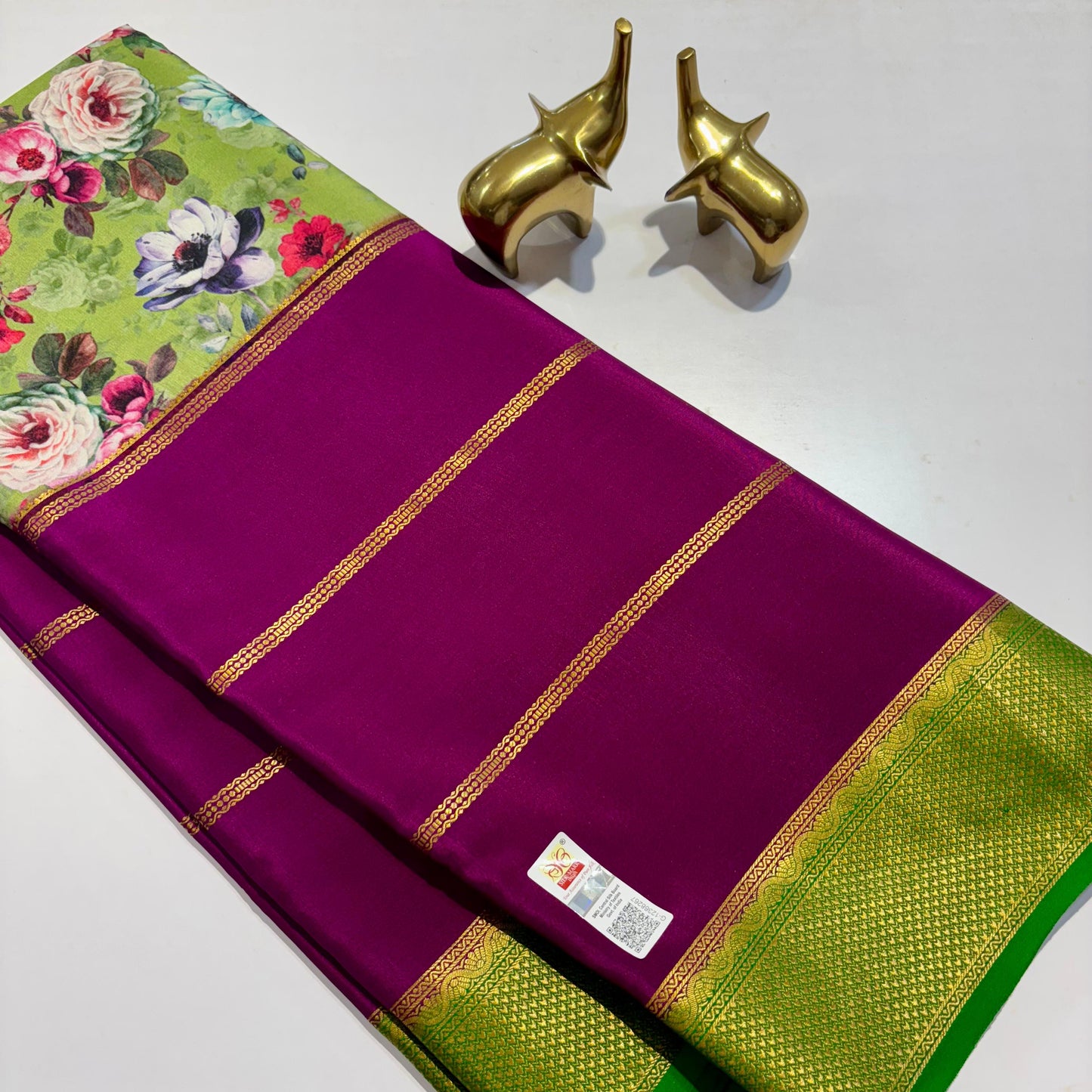 3D Mysore Silk Saree