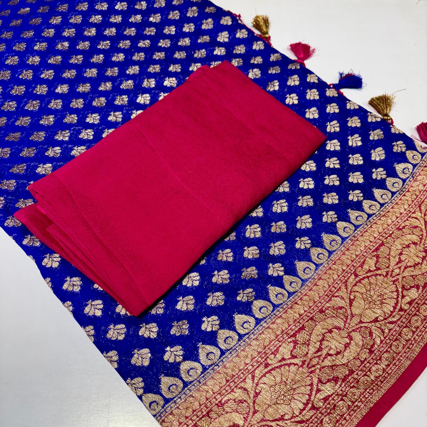 Pure Khadi Georgette Saree