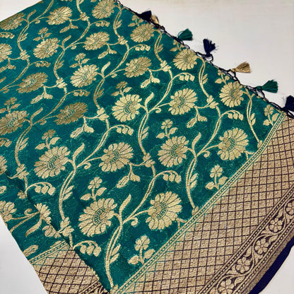 Pure Khadi Georgette Saree