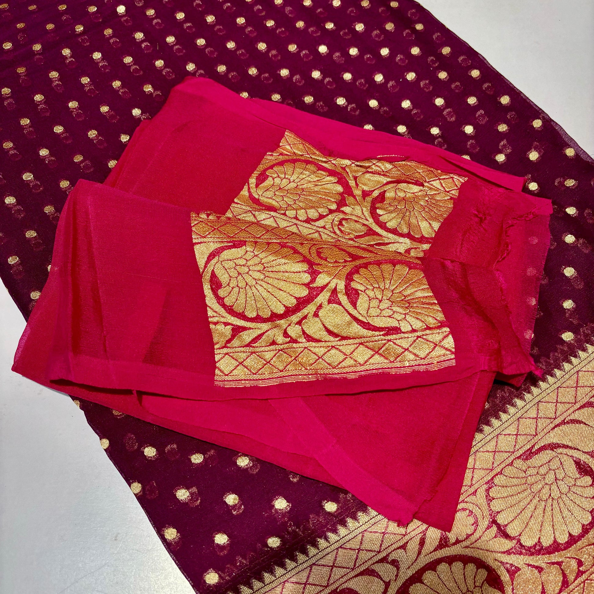 Pure Khadi Georgette Saree