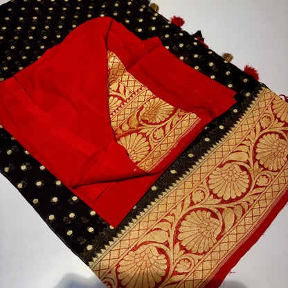 Pure Khadi Georgette Saree