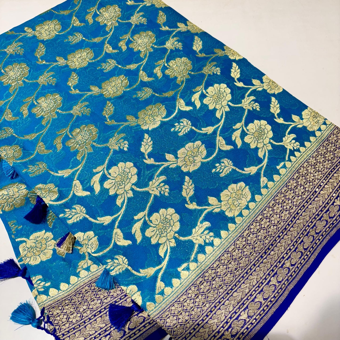 Pure Khadi Georgette Saree