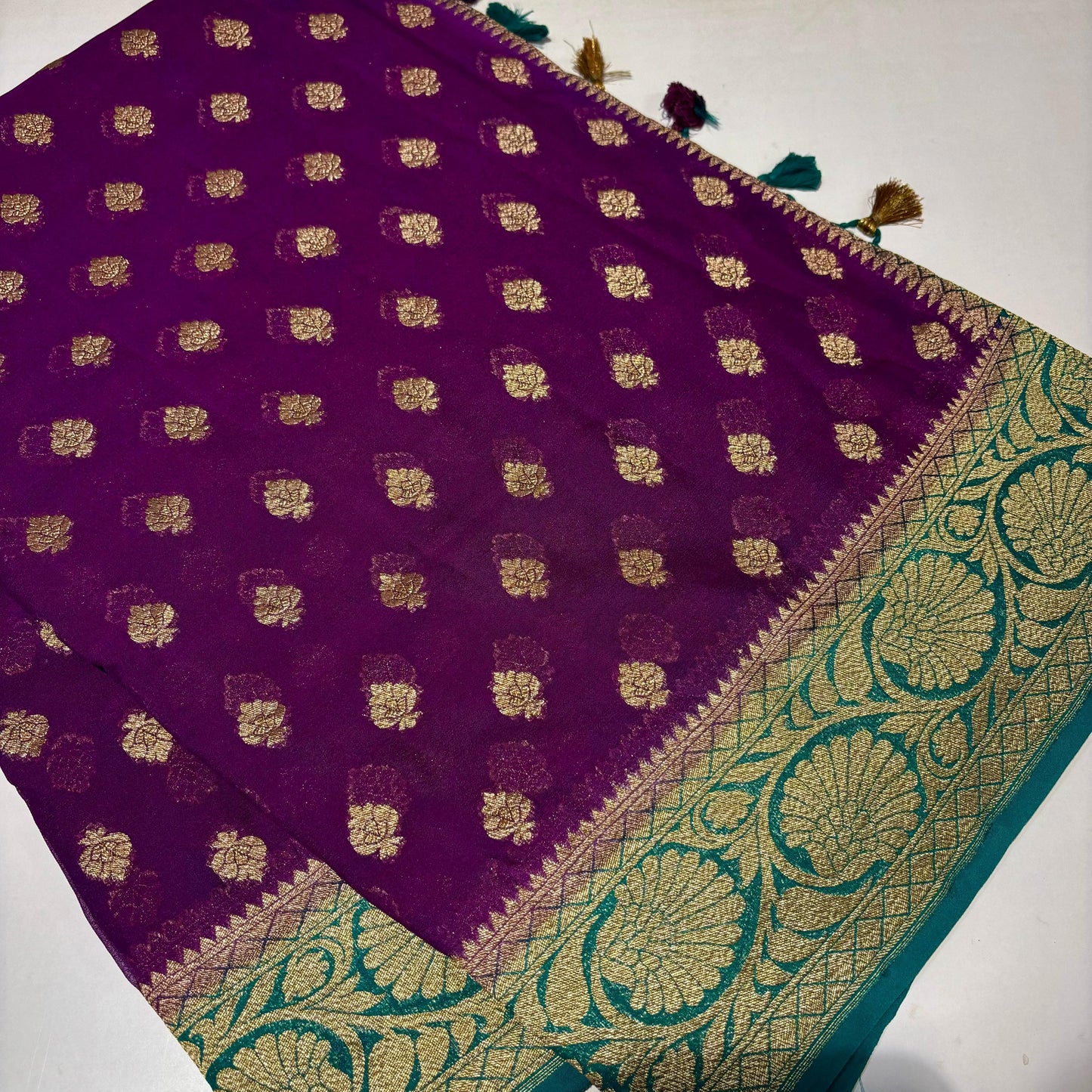 Pure Khadi Georgette Saree