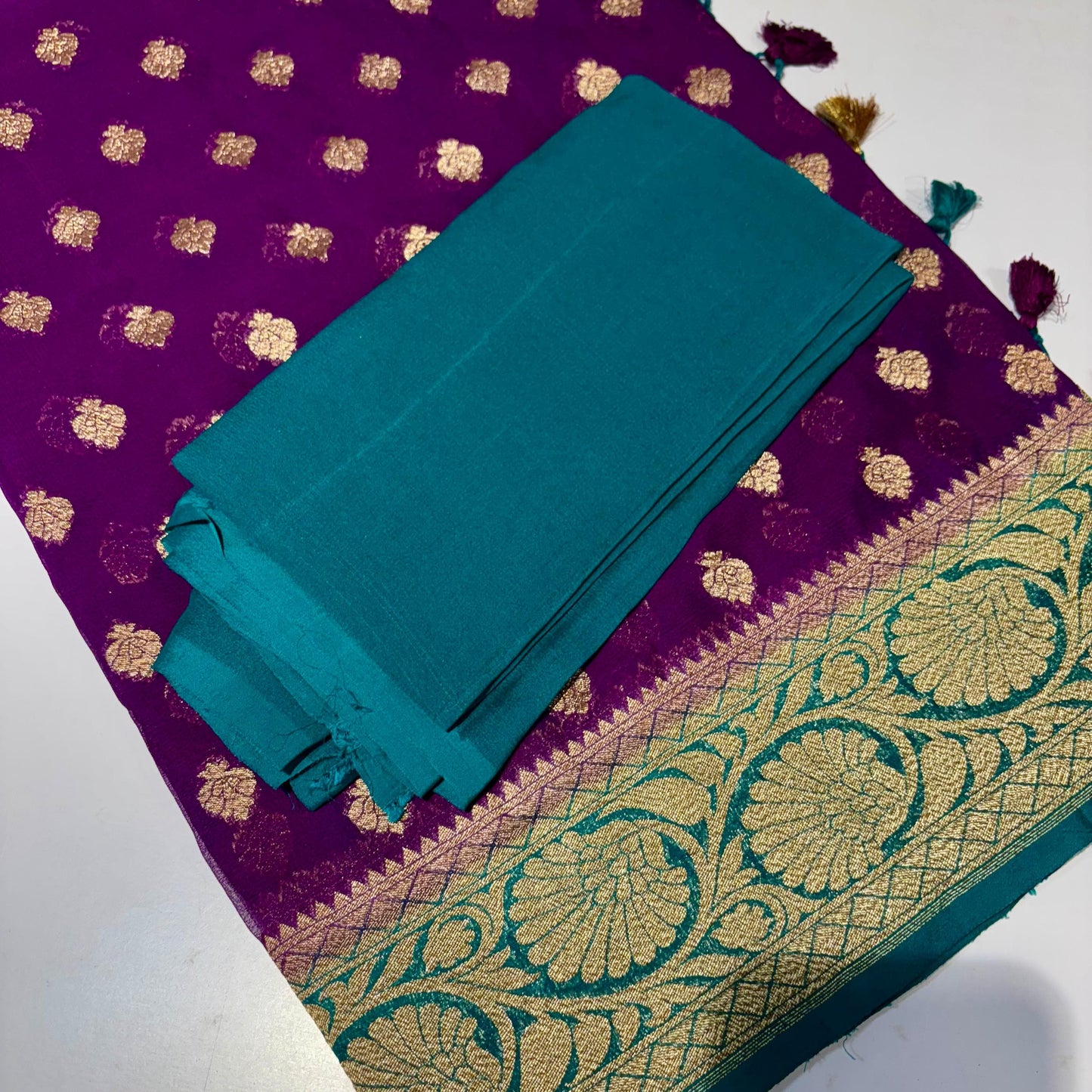 Pure Khadi Georgette Saree