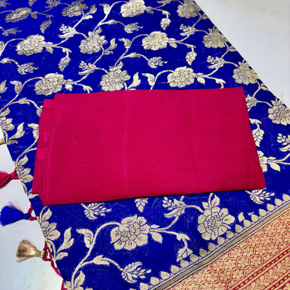 Pure Khadi Georgette Saree