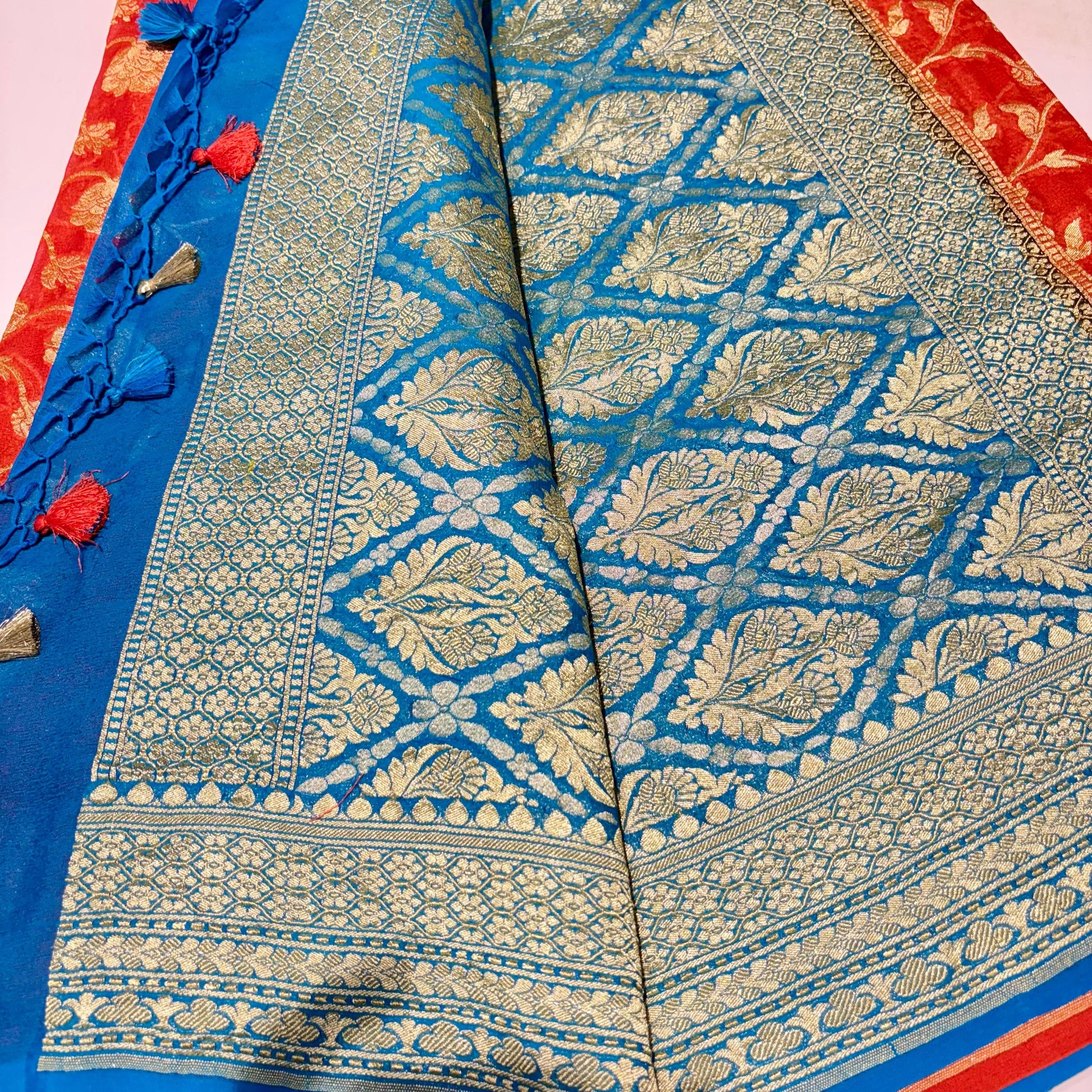 Pure Khadi Georgette Saree