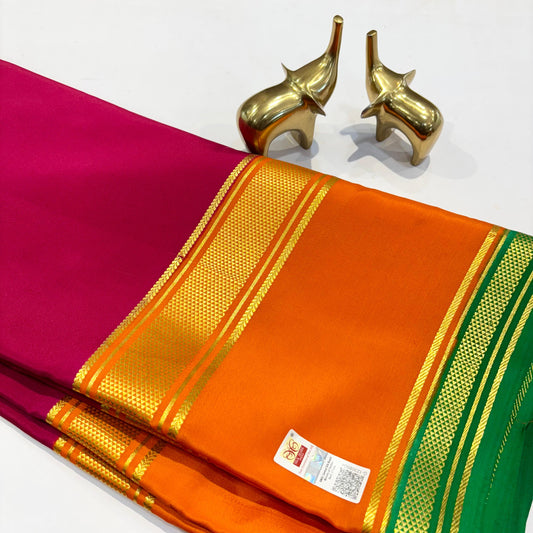 3D Mysore Silk Saree