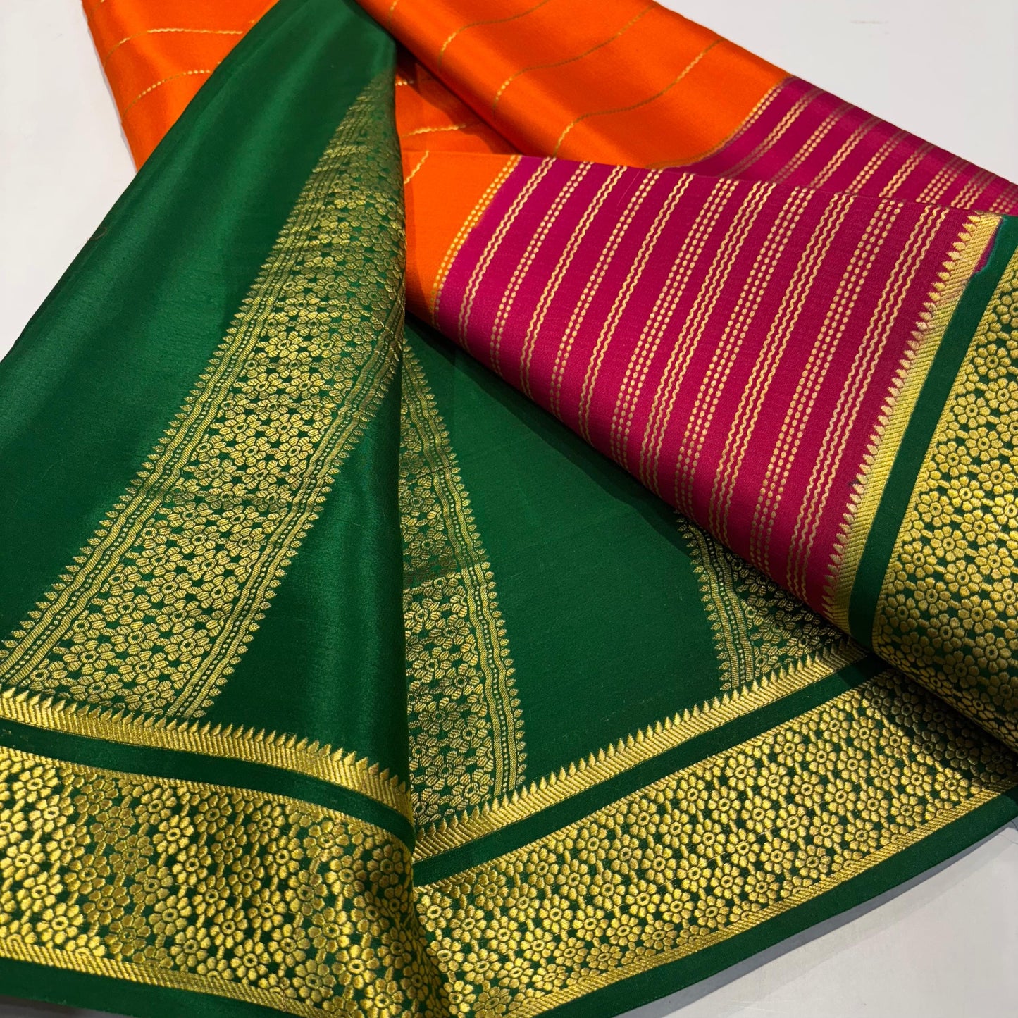 3D Mysore Silk Saree