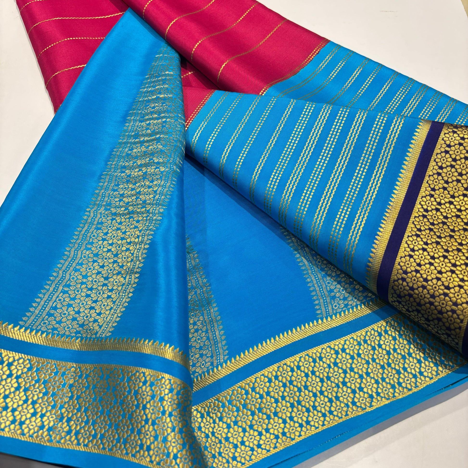 3D Mysore Silk Saree