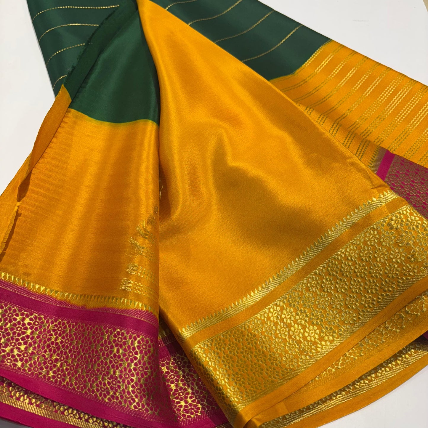 3D Mysore Silk Saree