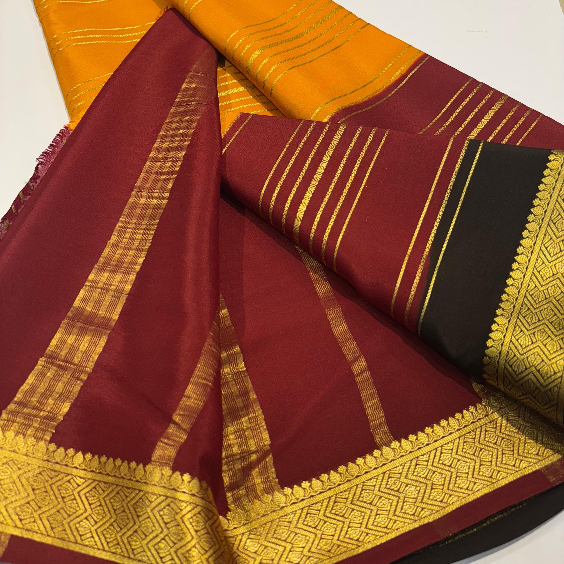 3D Mysore Silk Saree