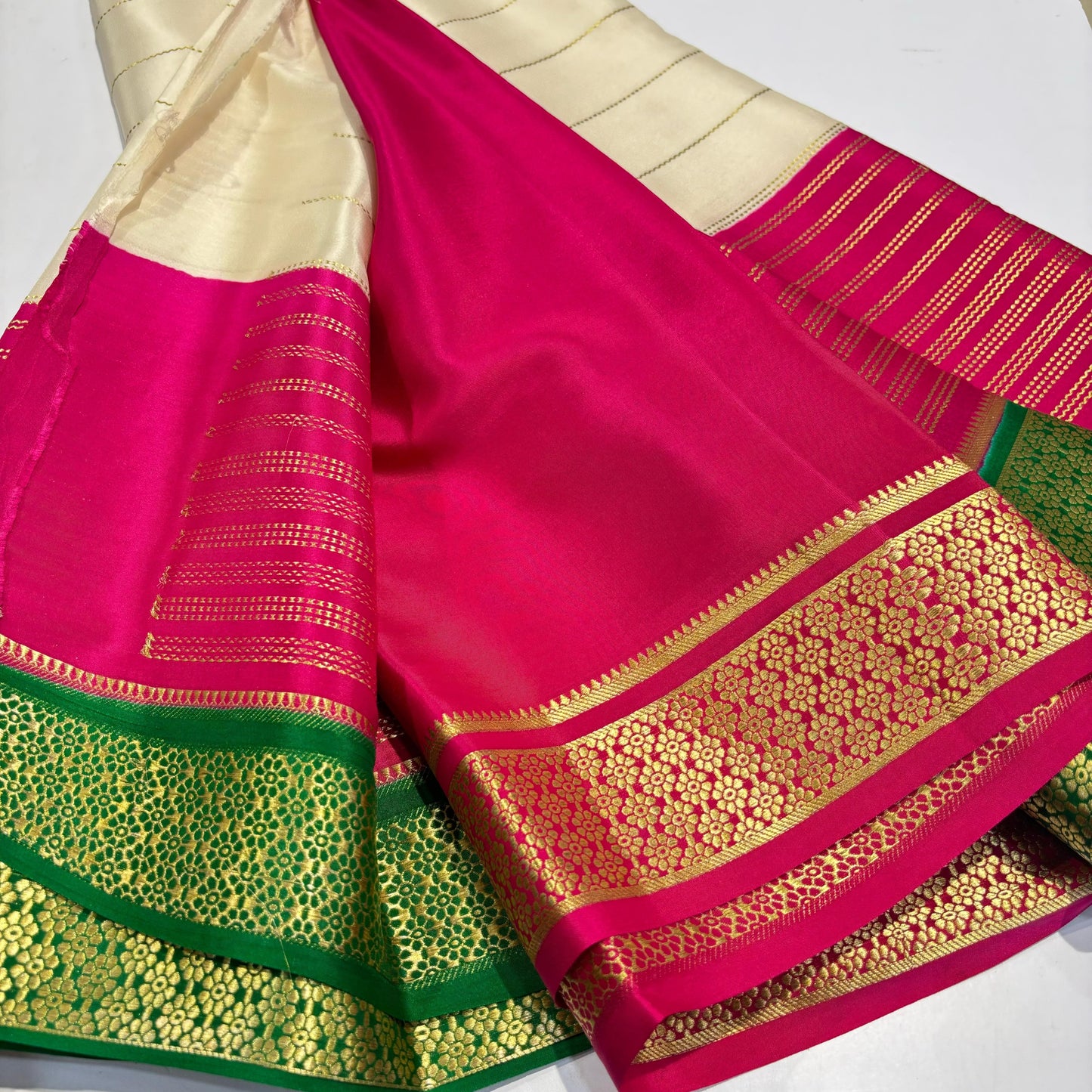 3D Mysore Silk Saree