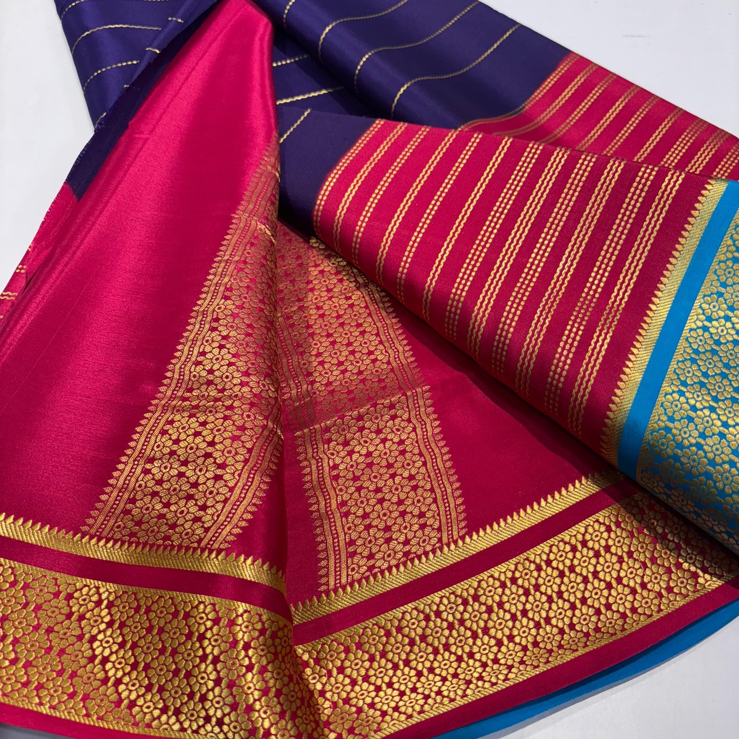 3D Mysore Silk Saree