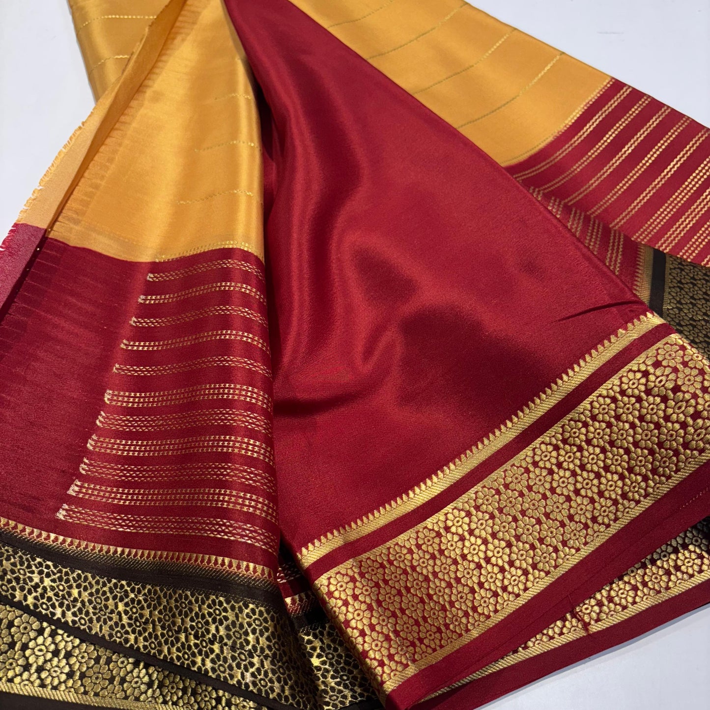 3D Mysore Silk Saree