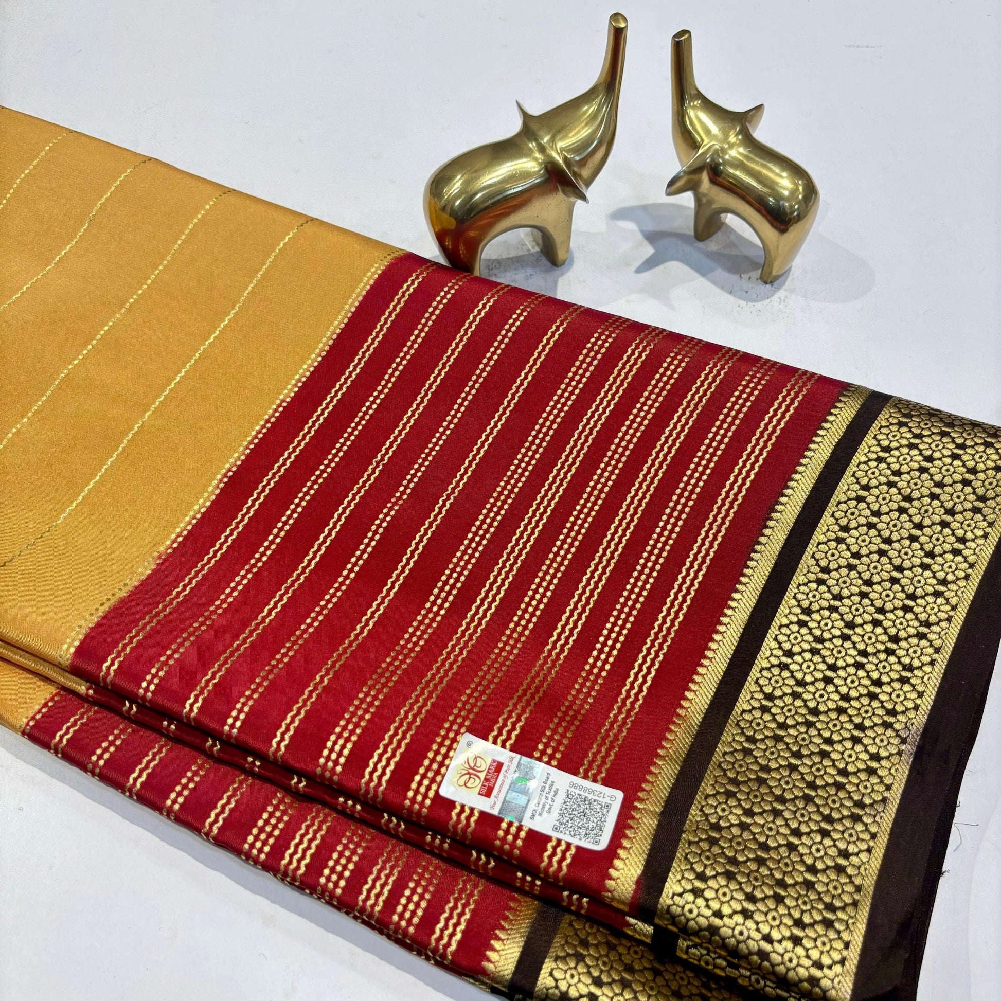 3D Mysore Silk Saree