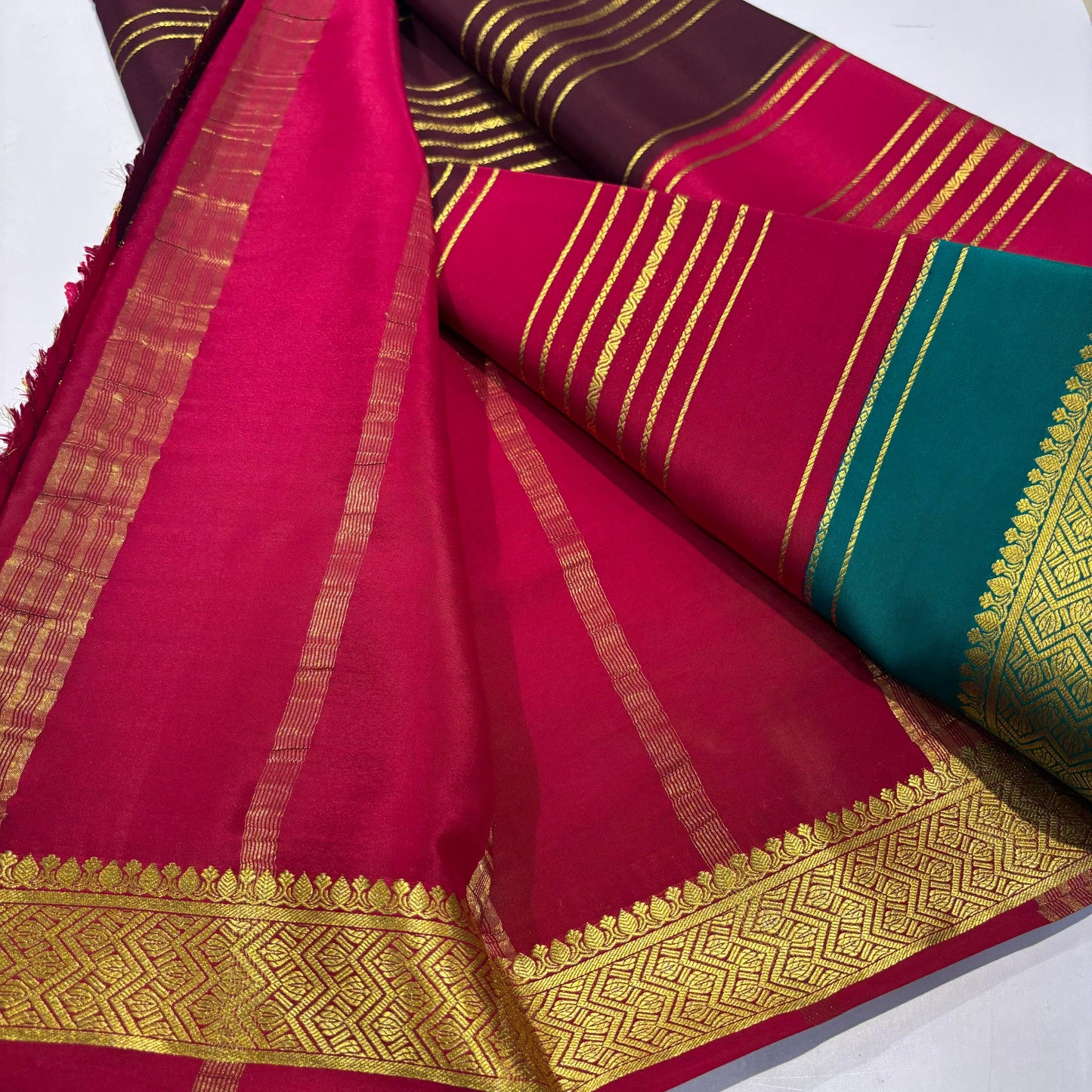 3D Mysore Silk Saree