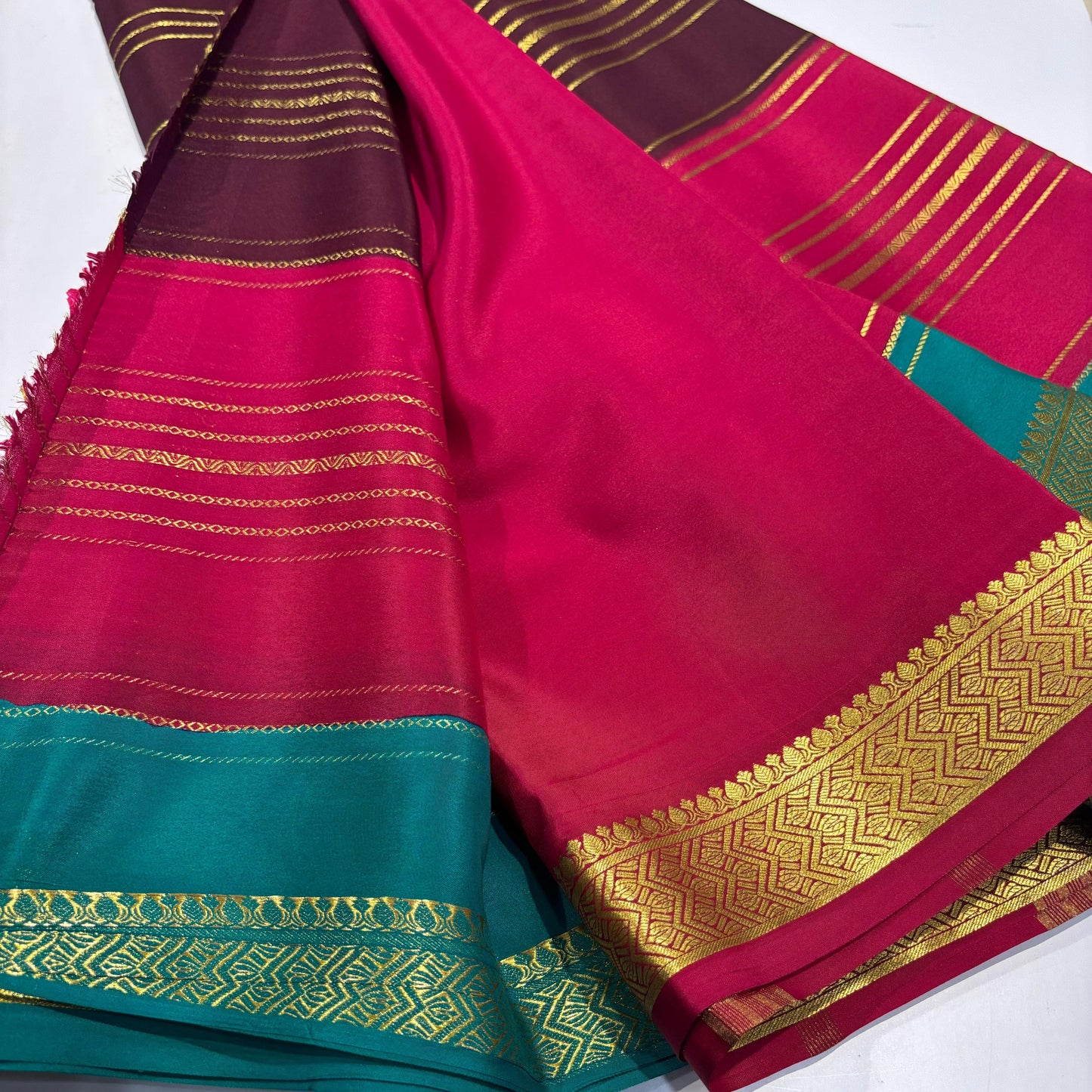 3D Mysore Silk Saree