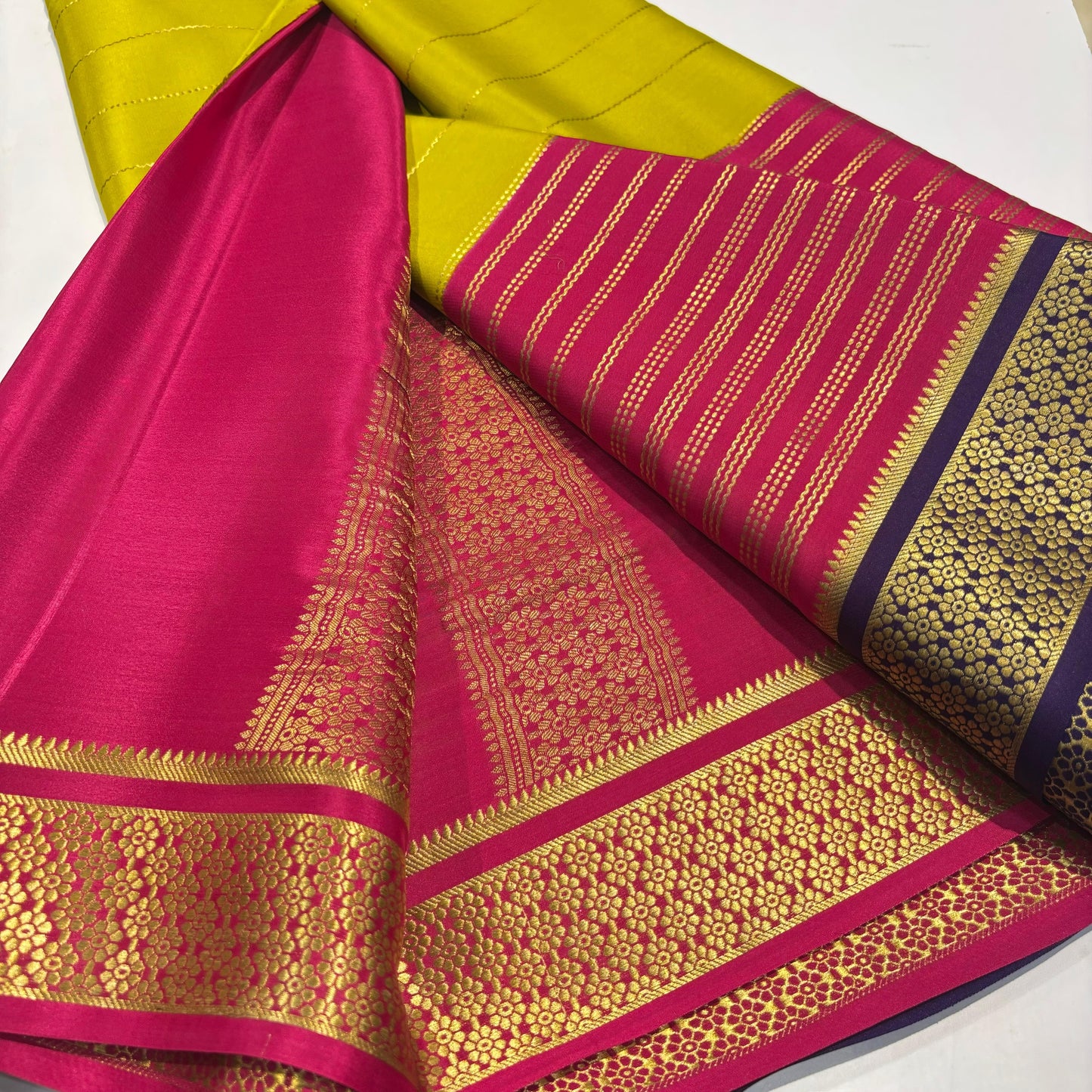 3D Mysore Silk Saree