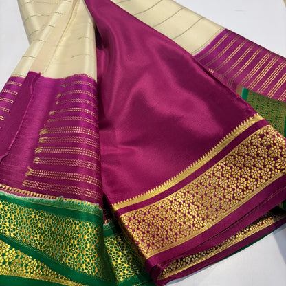 3D Mysore Silk Saree