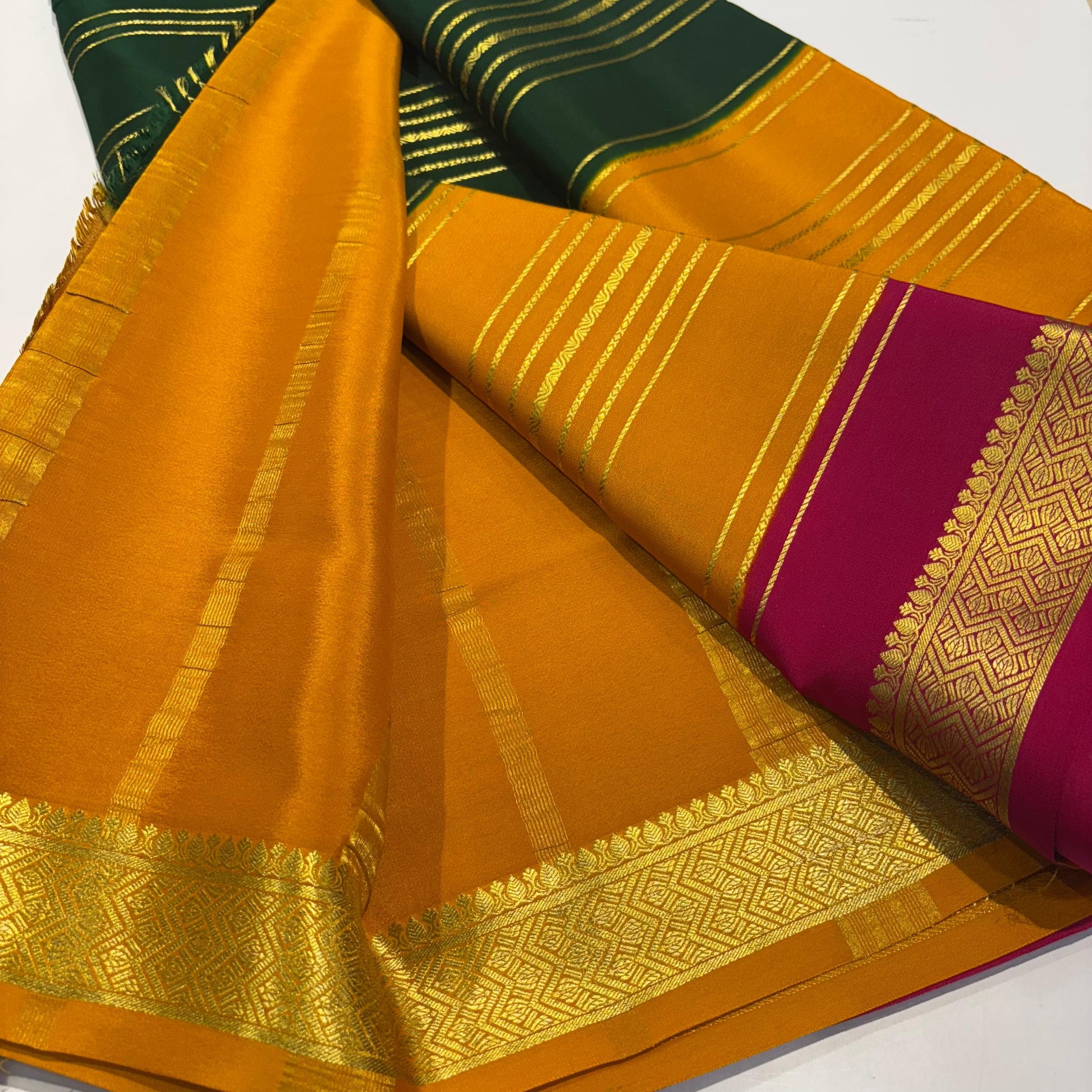 3D Mysore Silk Saree