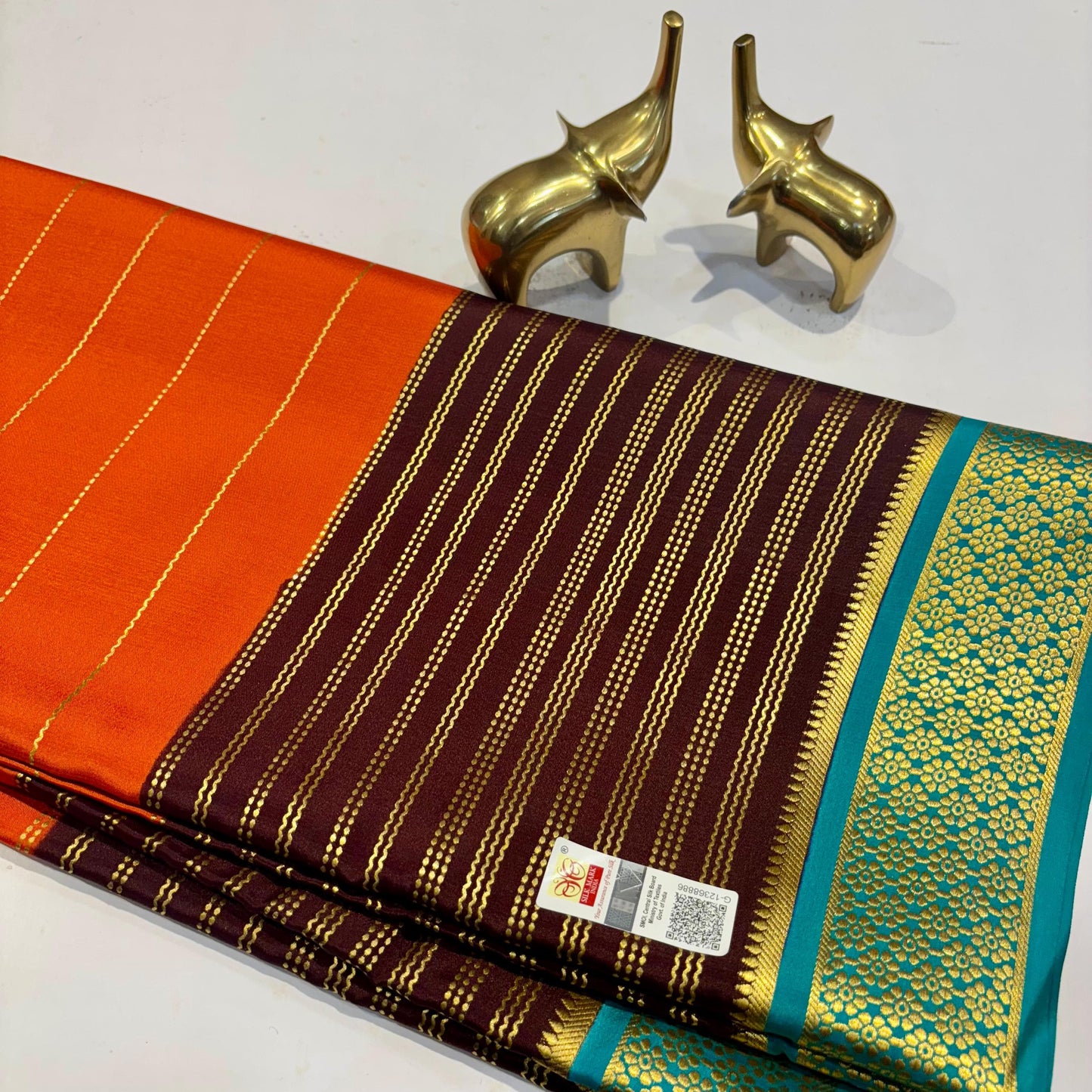 3D Mysore Silk Saree