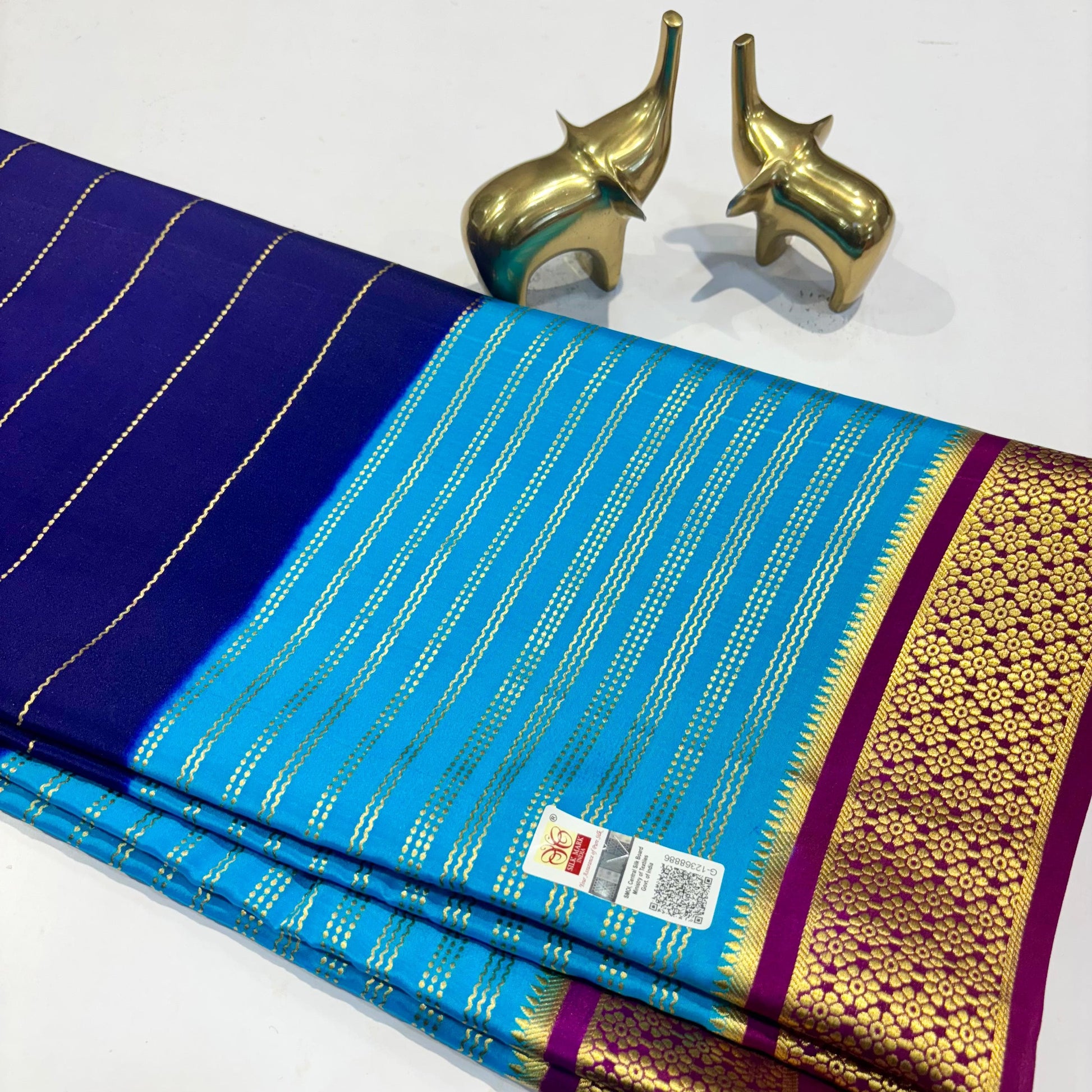 3D Mysore Silk Saree