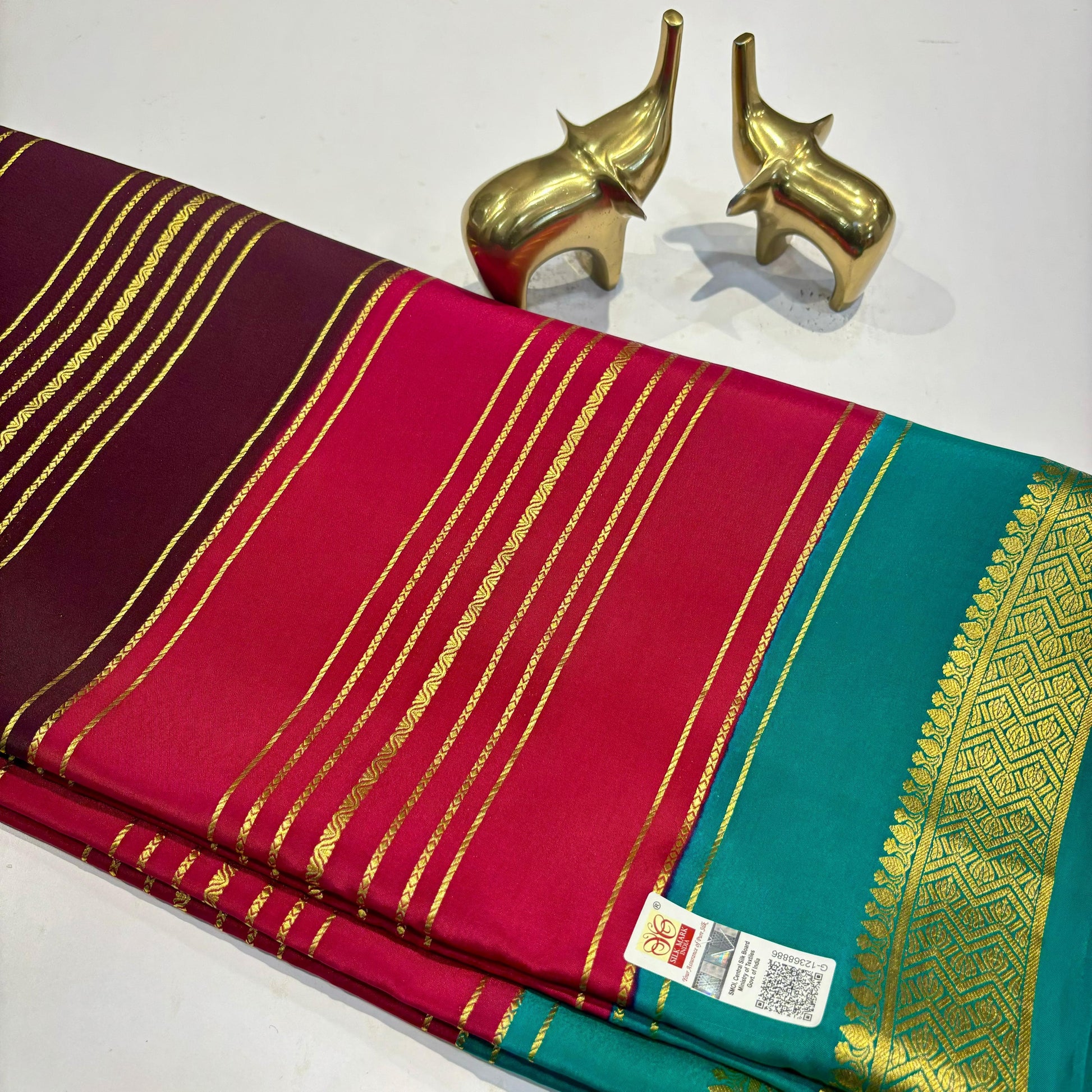 3D Mysore Silk Saree