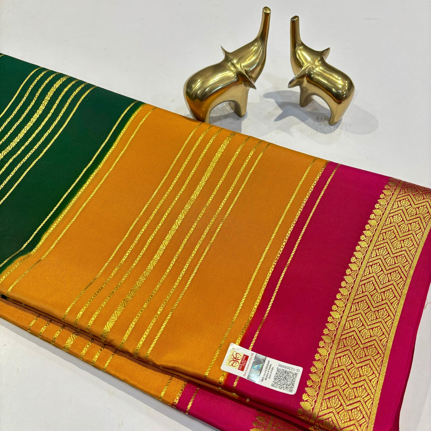 3D Mysore Silk Saree