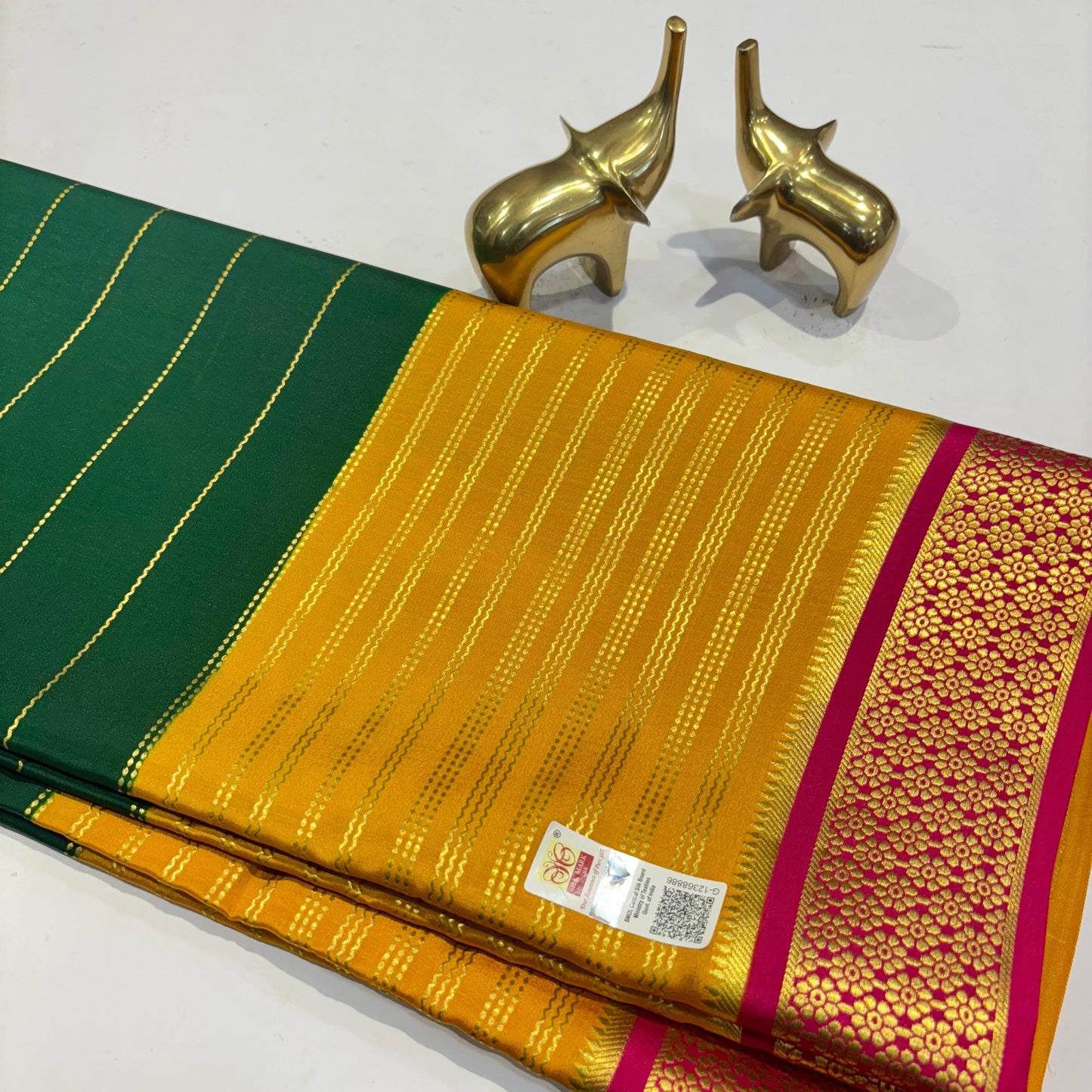 3D Mysore Silk Saree